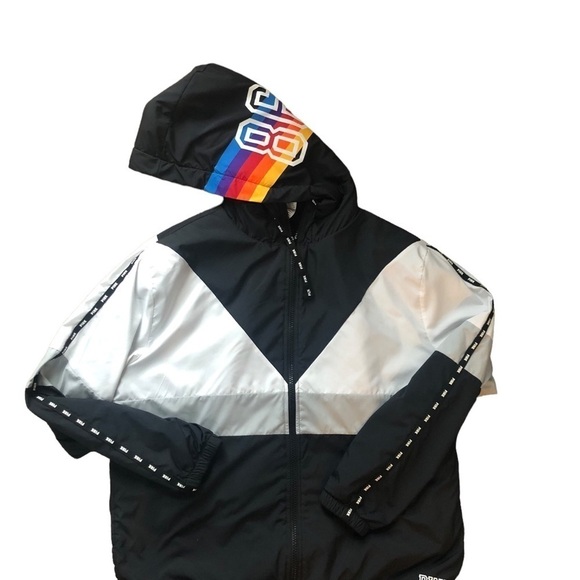 Victoria’s Secret Sherpa Lined Campus Anorak Logo Hoodie Jacket Coat 98 Size XS - Picture 2 of 6